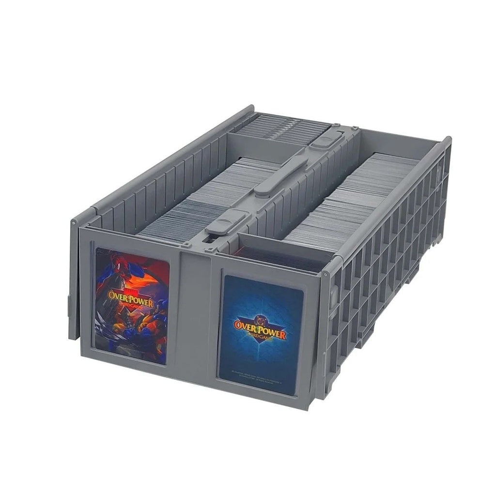 BCW 1,600 Count Trading Card Storage Box 2 Row Gray Bin Sports TCG Cards — BCW 1,600 Count Trading Card Storage Box 2 Row Gray Bin Sports TCG Cards
