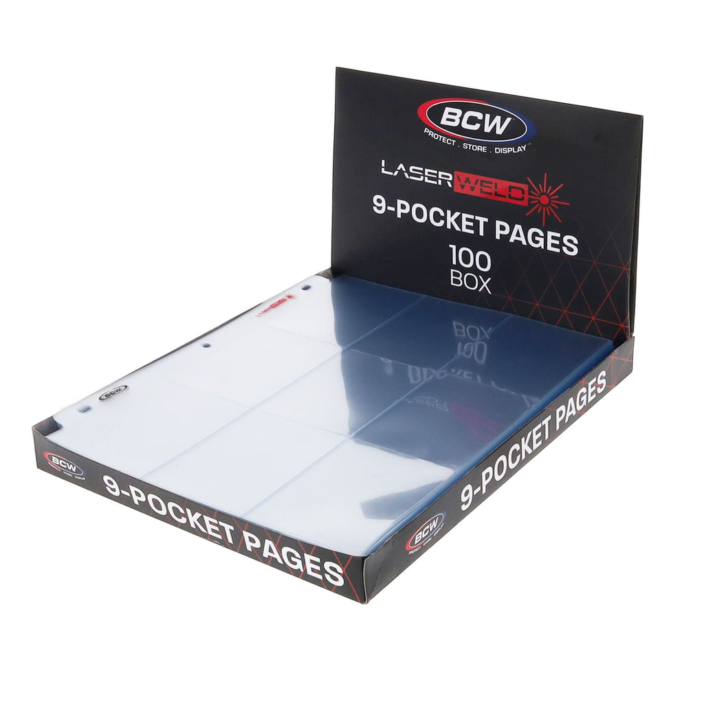 BCW LaserWeld 9-Pocket side-loading pages, 100 count
