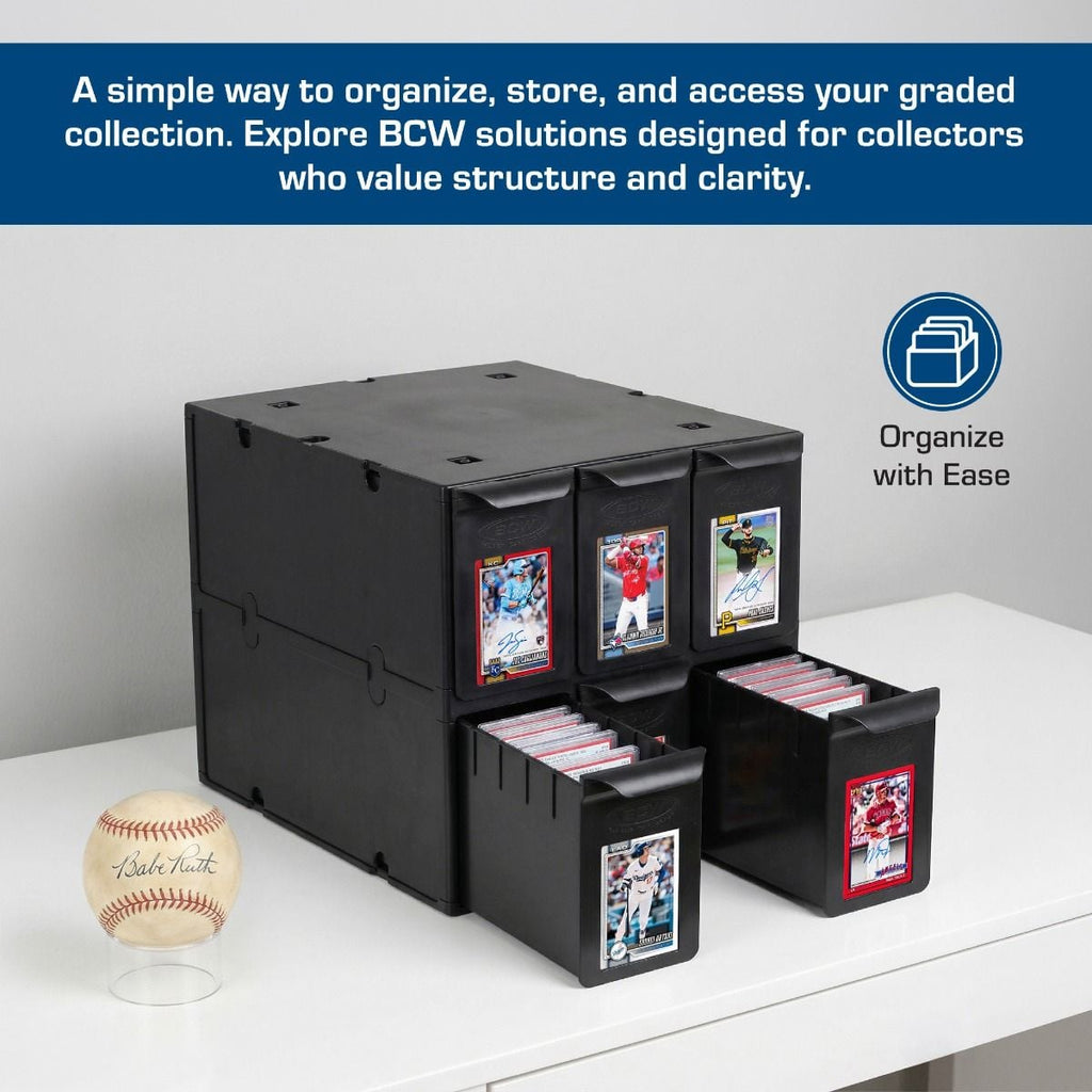 BCW 6-Drawer Graded Card Storage Cabinet - PSA BGS SGC Slabs