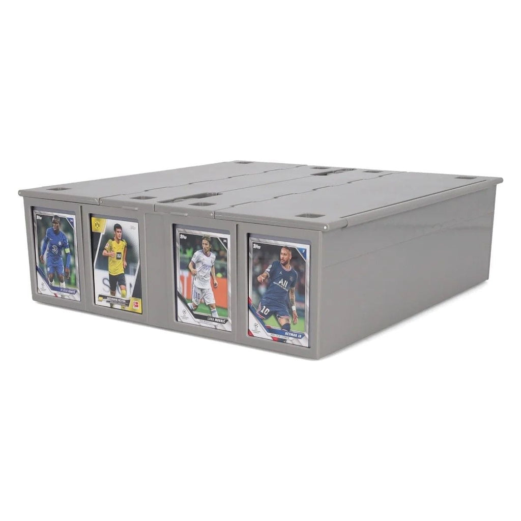 BCW 3,200-Count Trading Card Storage Bin - 4-Row Gray