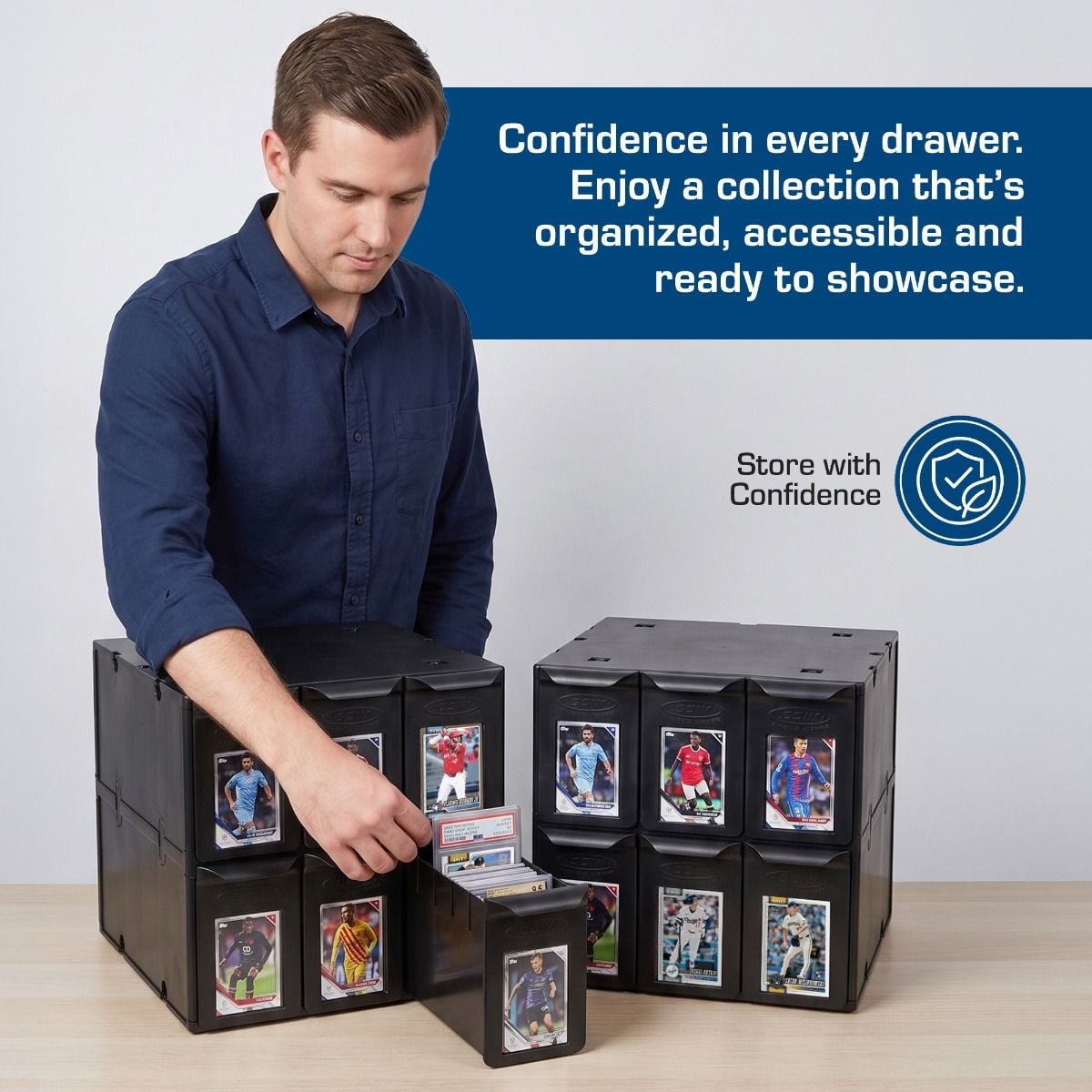 BCW 6-Drawer Graded Card Storage Cabinet - PSA BGS SGC Slabs