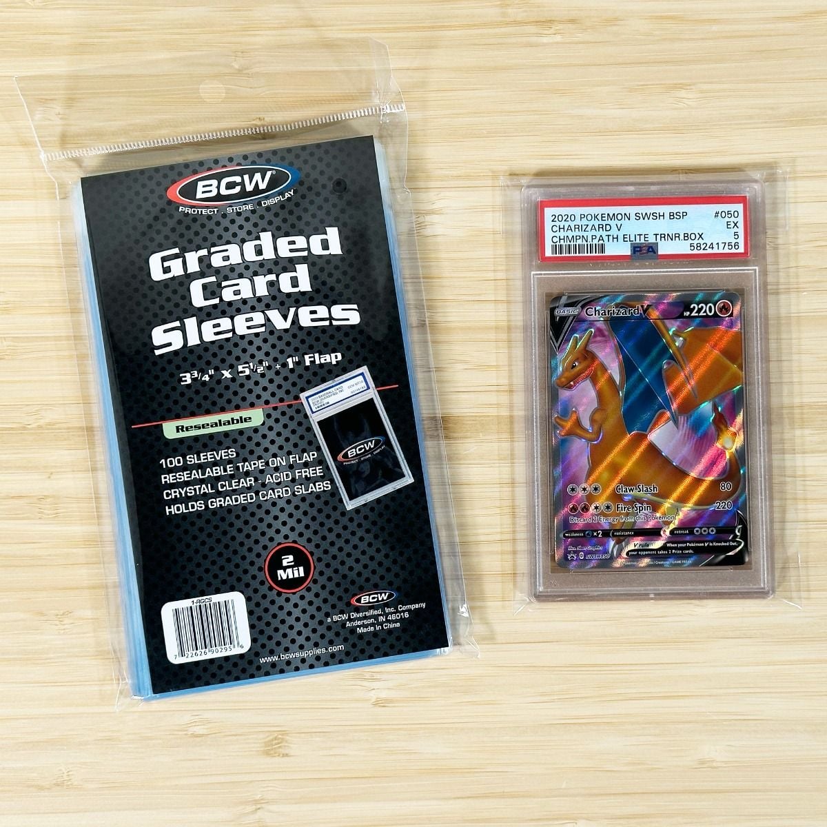 BCW Resealable Graded Card Sleeves 100 Pack PSA BGS SGC Slab Protection