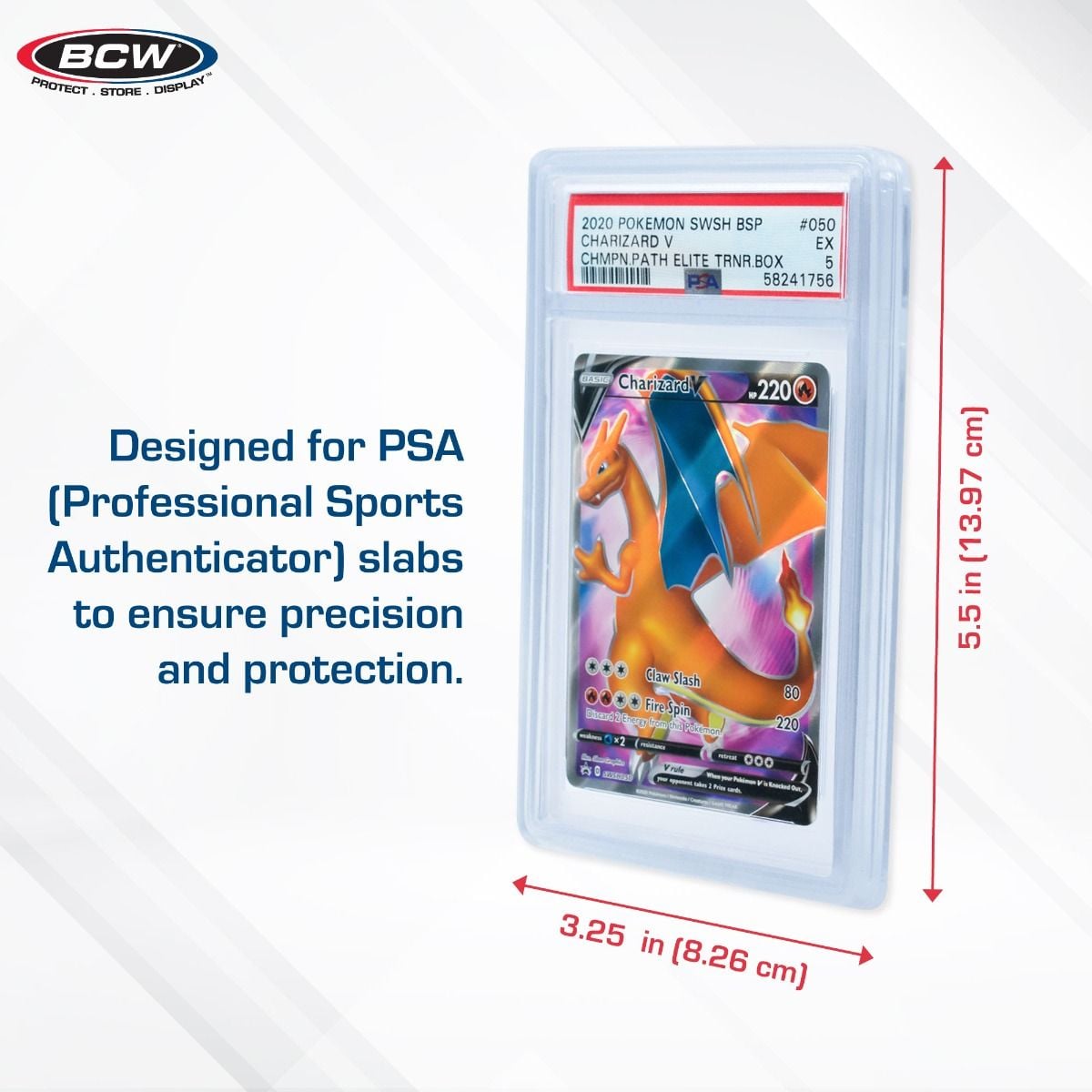 BCW PSA Slab Bumper Guards — Clear 6 Pack for Graded Card Protection