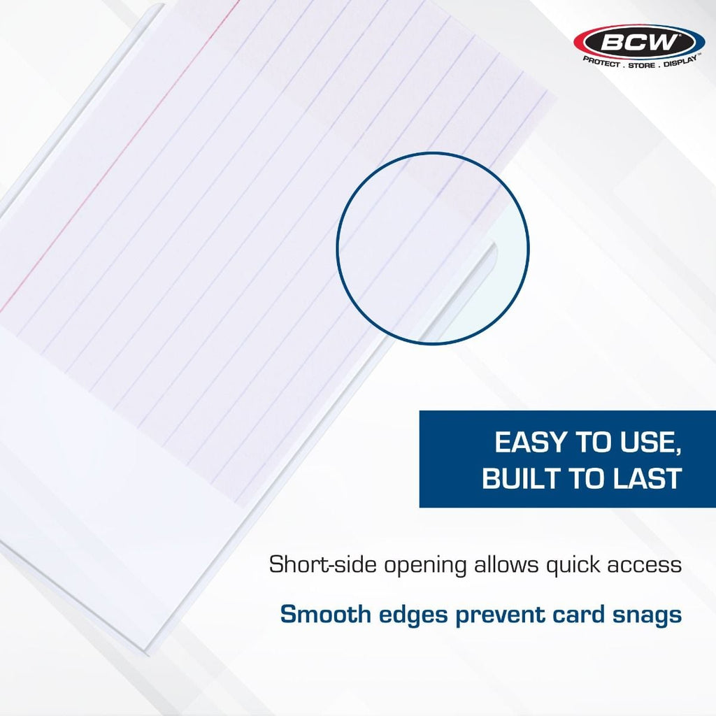 BCW 3.5x5 Topload Holders 25 Count for Photos and Index Cards