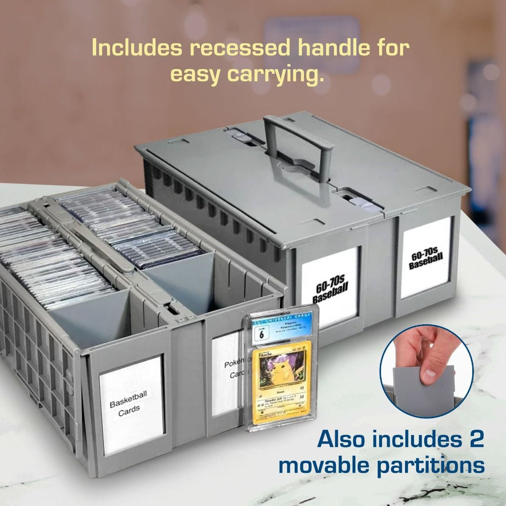 BCW 2-Row Graded Card Storage Bin — Holds Approximately 100 Slabs