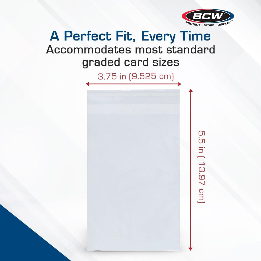 BCW Resealable Graded Card Sleeves 100 Pack PSA BGS SGC Slab Protection