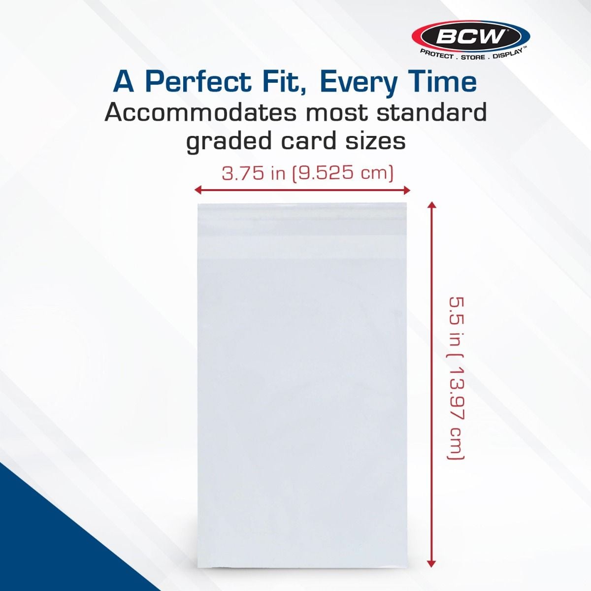 BCW Resealable Graded Card Sleeves 100 Pack PSA BGS SGC Slab Protection