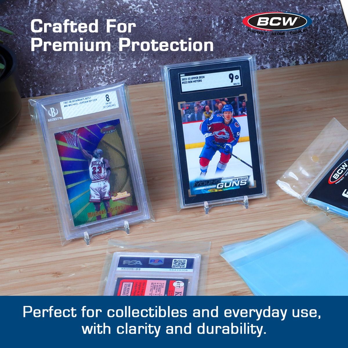 BCW Resealable Graded Card Sleeves 100 Pack PSA BGS SGC Slab Protection