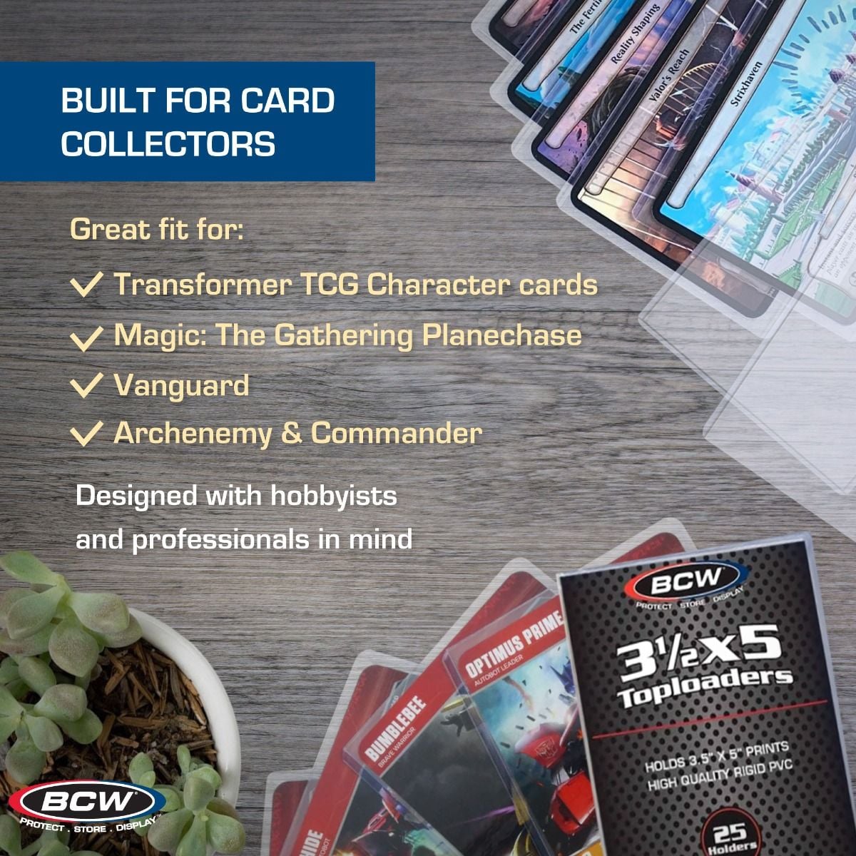 BCW 3.5x5 Topload Holders 25 Count for Photos and Index Cards
