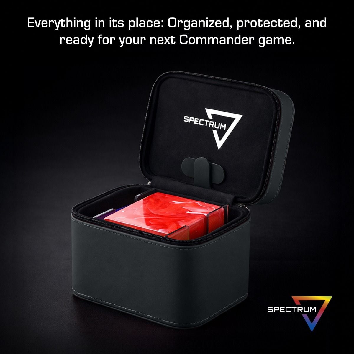 BCW Prism Matrix Magnetic Deck Box - Black, 100+ Double-Sleeved Cards