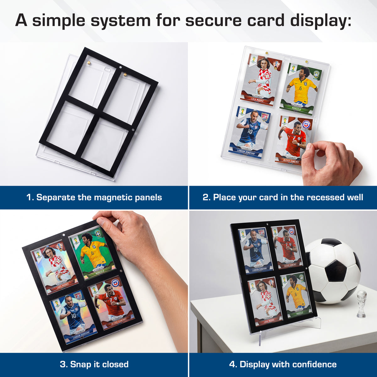 4-card 35 PT black-border magnetic holder product graphic 3