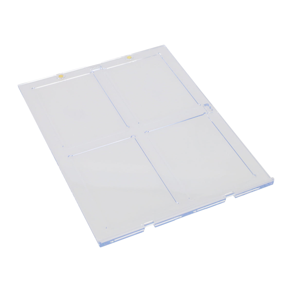 4-card 35 PT black-border magnetic holder rear angled view