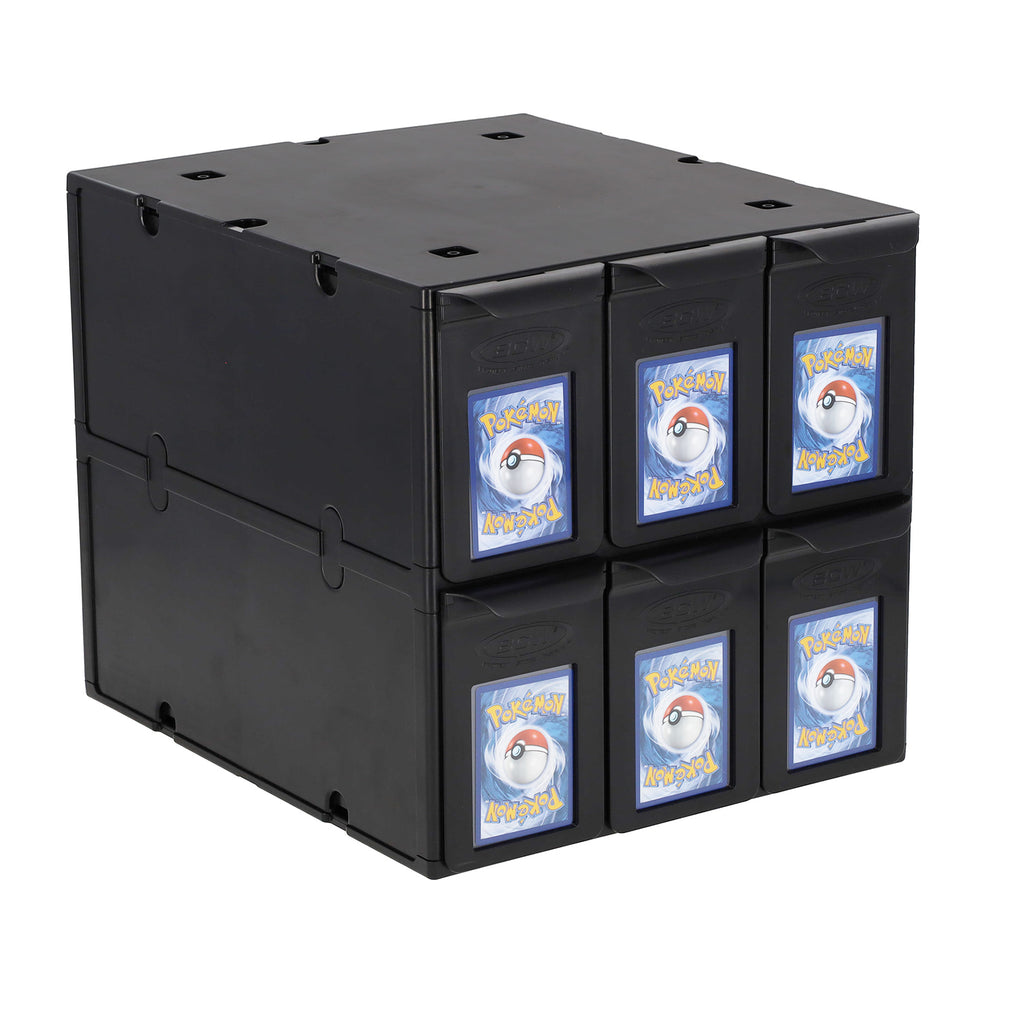 BCW 6-drawer graded card cabinet — angle game