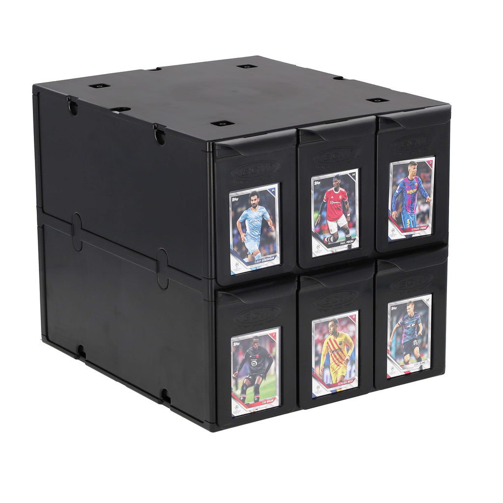 BCW 6-drawer graded card cabinet — angle sports