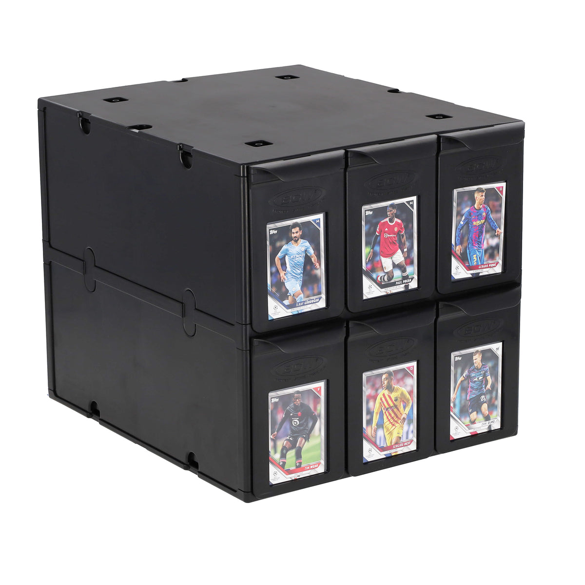 BCW 6-drawer graded card cabinet — angle sports