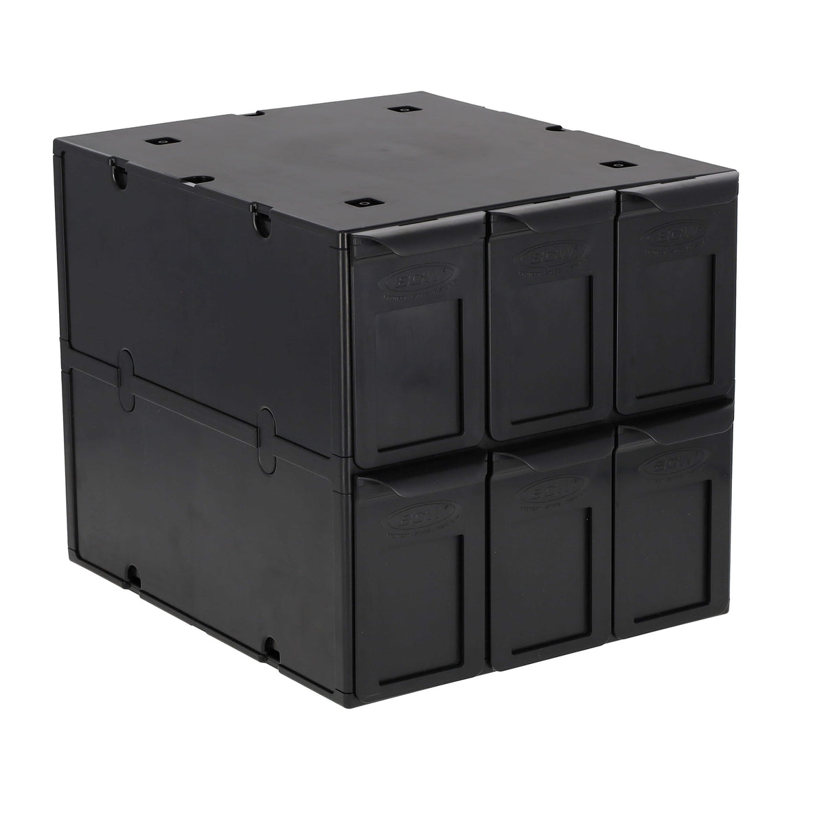 BCW 6-drawer graded card cabinet — angle