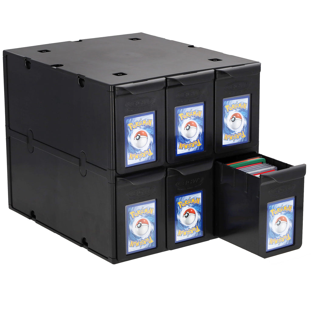 BCW 6-drawer graded card cabinet — games open copy