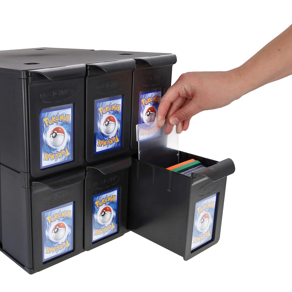 BCW 6-drawer graded card cabinet — hand1
