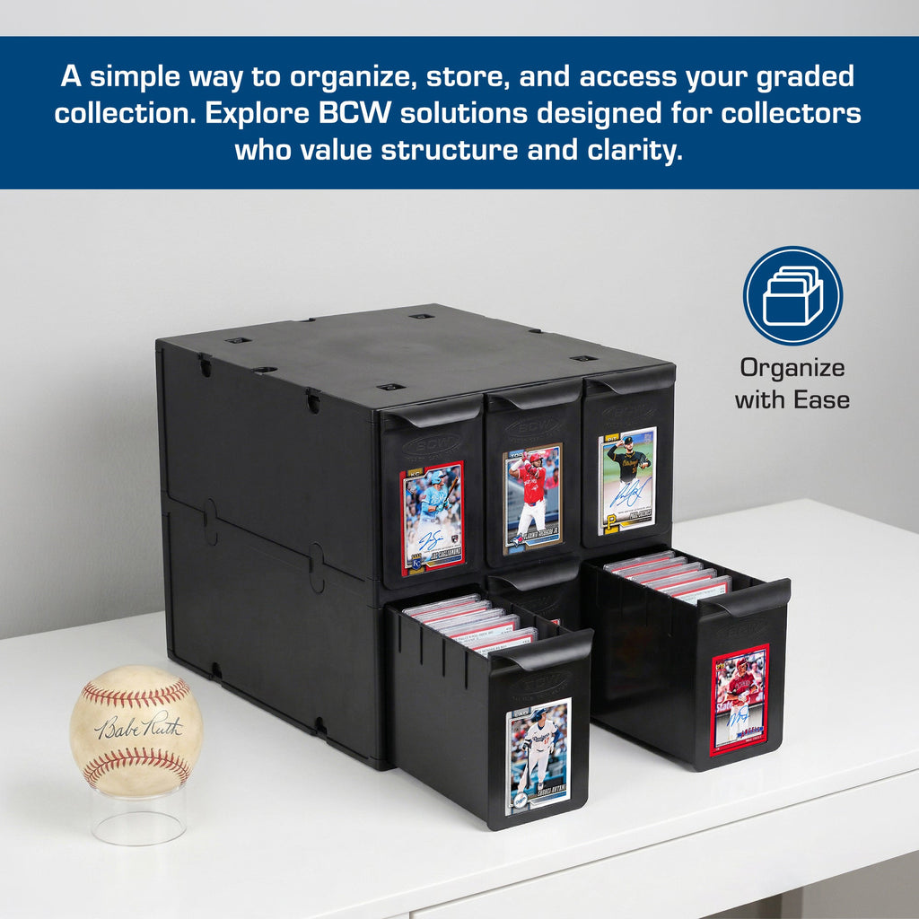 BCW 6-drawer graded card cabinet — info 5