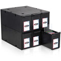 BCW black 6-drawer graded card catalog — front three-quarter product view