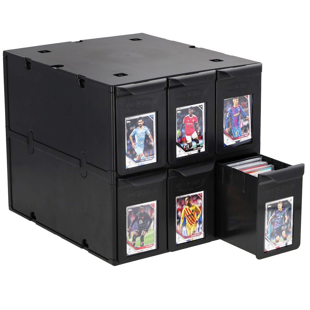 BCW 6-drawer graded card cabinet — sports open copy