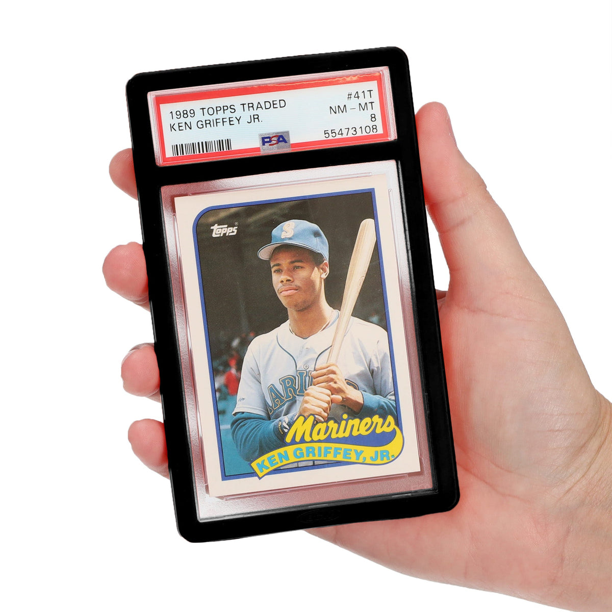 BCW Graded Card Bumper PSA Black in use