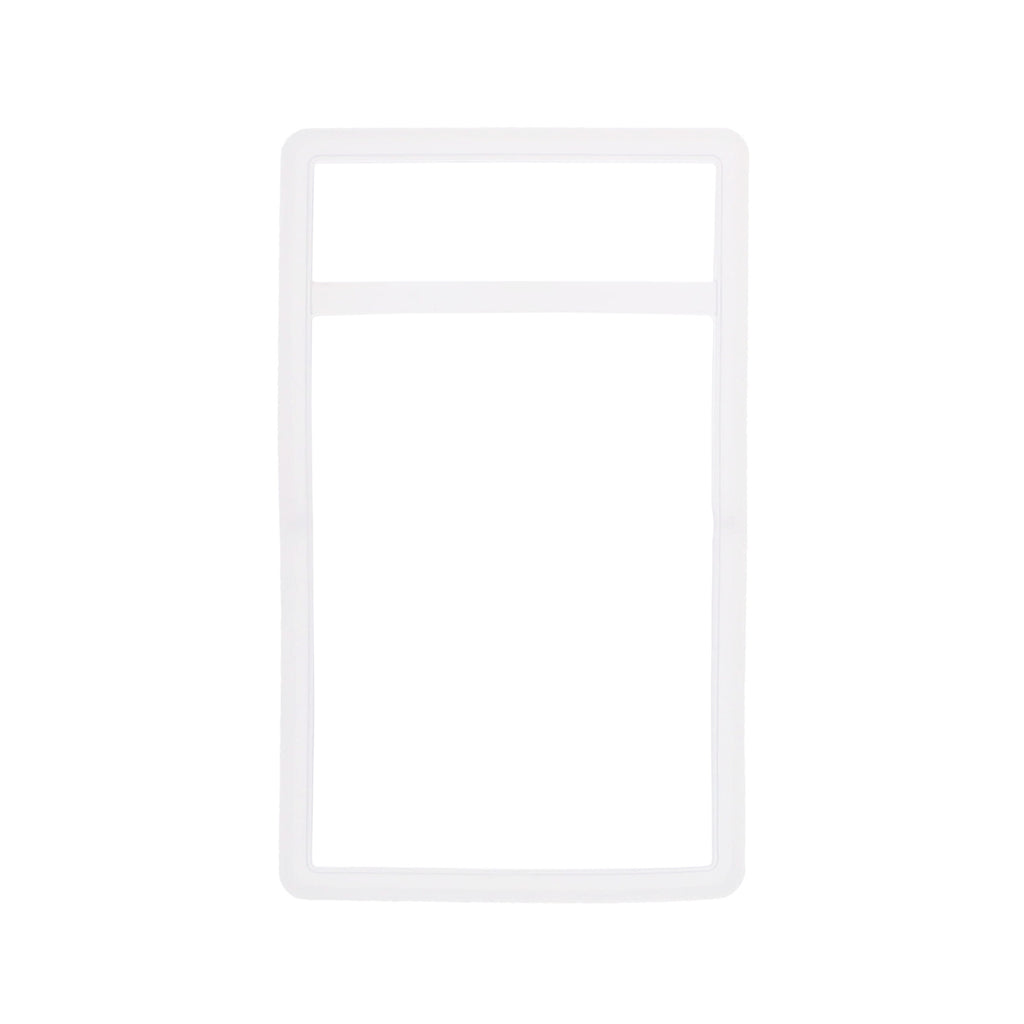 Front view of BCW clear PSA slab bumper guards 6 pack