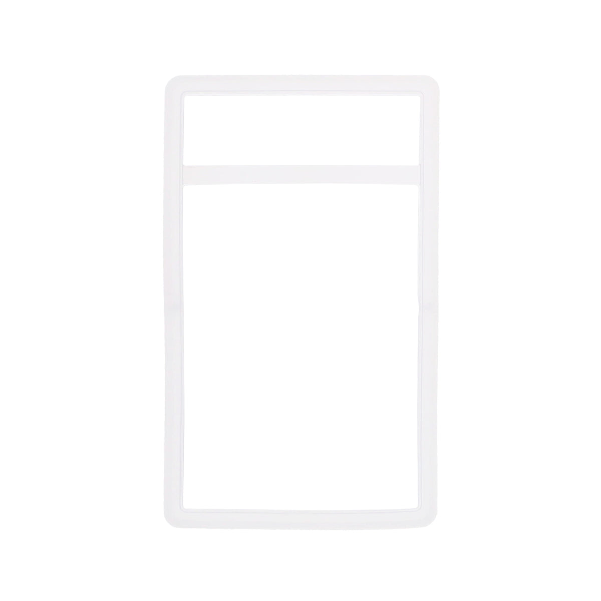 Front view of BCW clear PSA slab bumper guards 6 pack