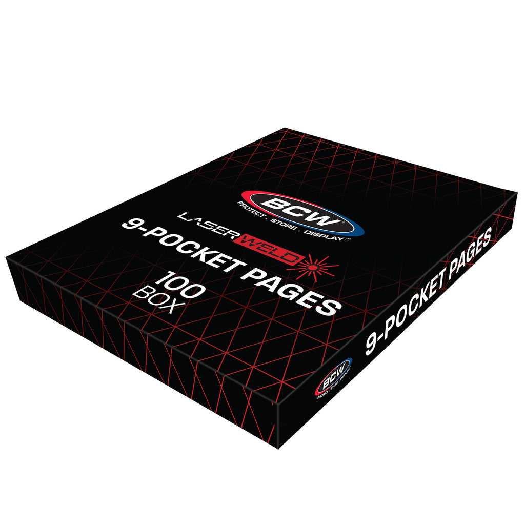 Closed BCW LaserWeld 9-Pocket Pages 100 Count box