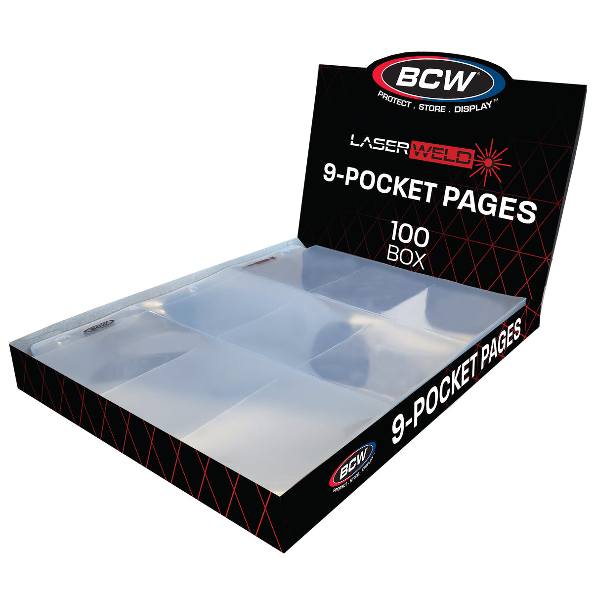 Open BCW LaserWeld 9-Pocket Pages box