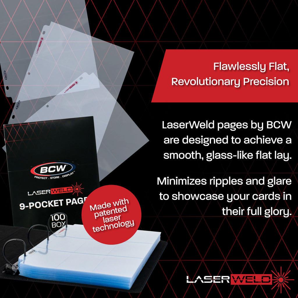 BCW LaserWeld 9-pocket pages product information
