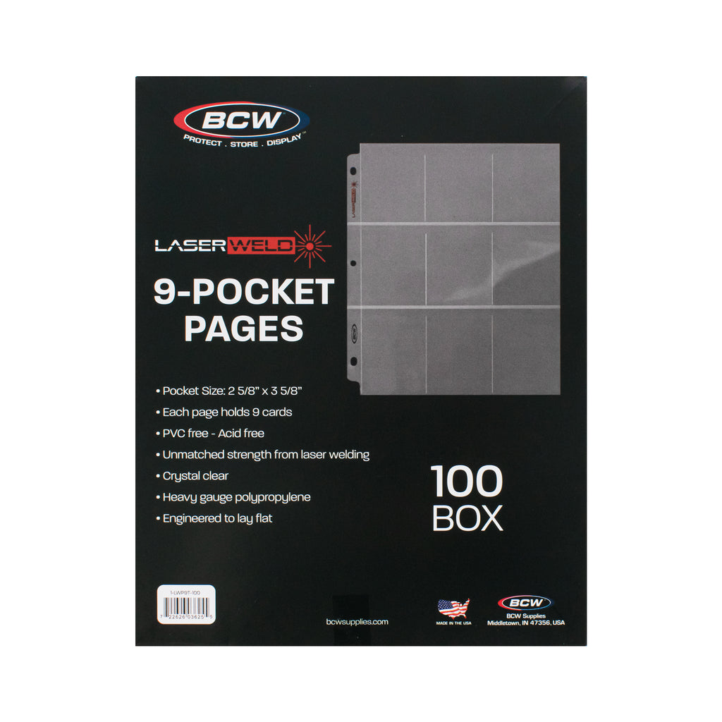 BCW LaserWeld 9-Pocket Pages package back