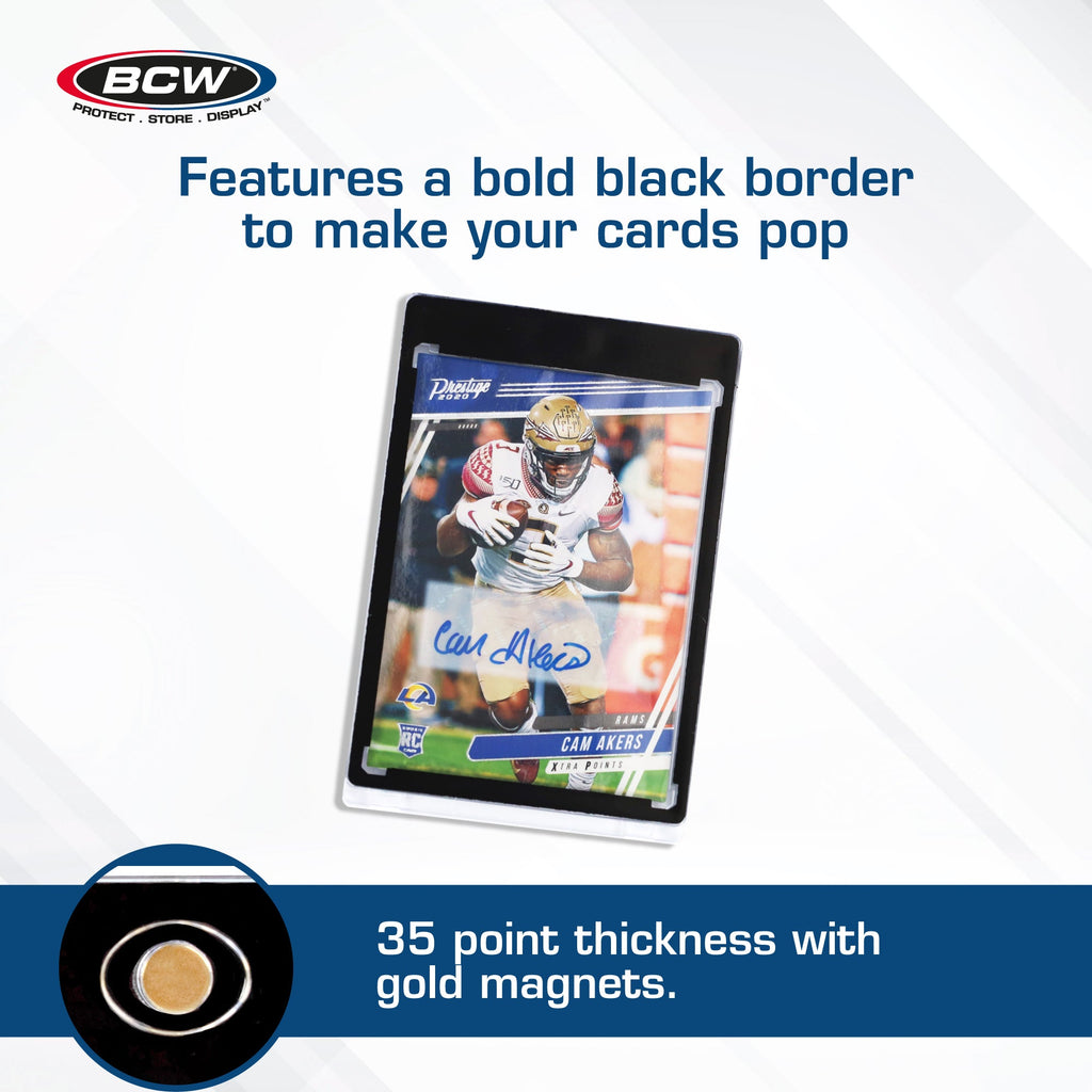 BCW 35 PT black-border magnetic card holder — Info 1