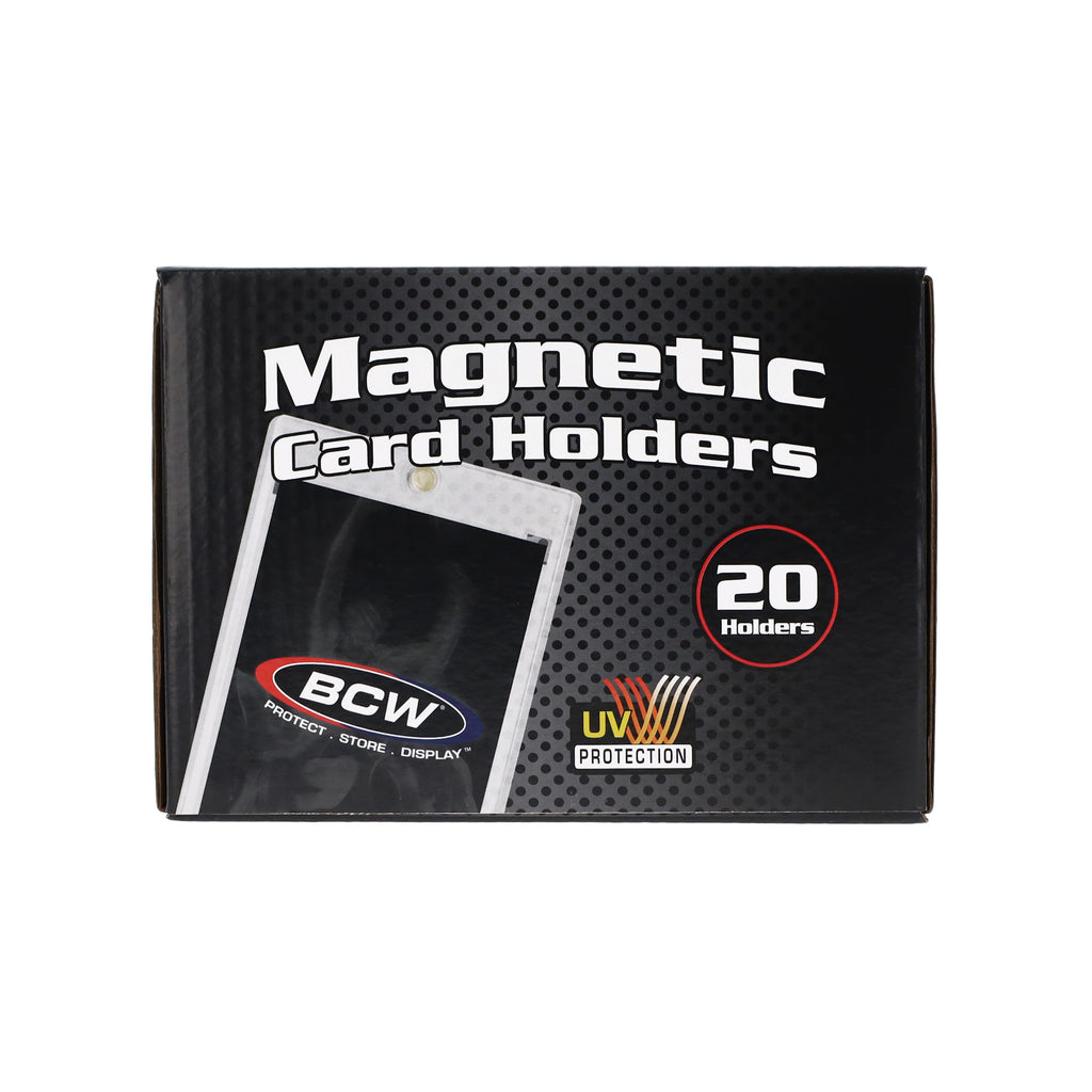 BCW 35 PT clear magnetic card holder front view
