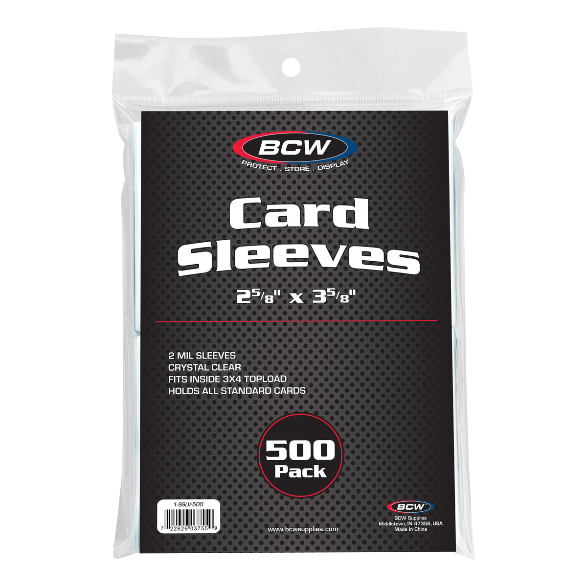 BCW standard card sleeves 500 pack packaging