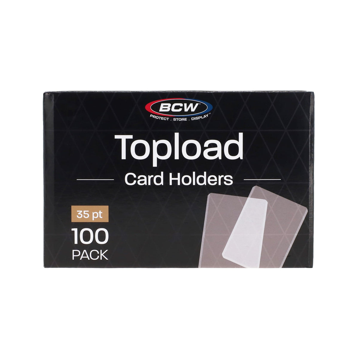 BCW 3x4 Topload Holder - Standard 100 Ct — Front view of BCW standard 3x4 toploader