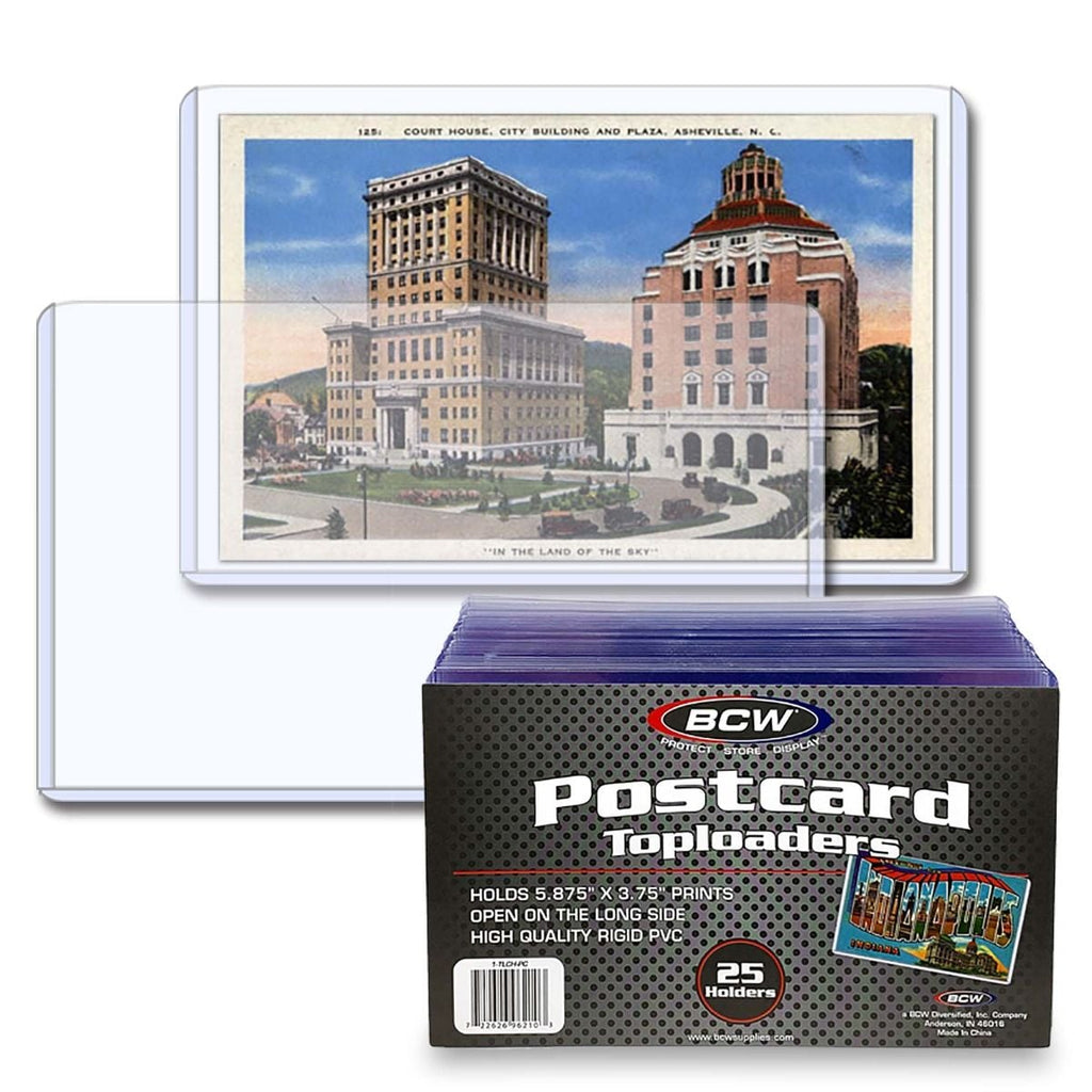 BCW Postcard Topload Holder — 25-pack packaging group