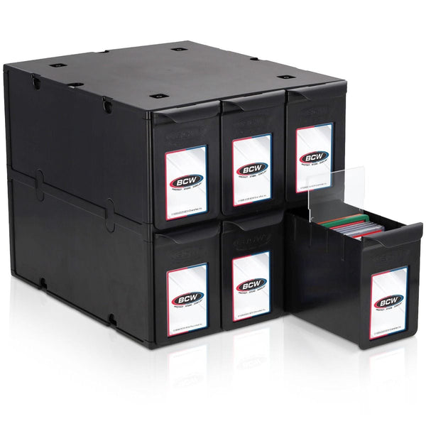 BCW 6-Drawer Graded Card Catalog in black