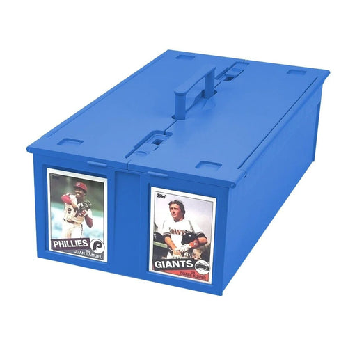 Official BCW 1600-count card storage bin, blue; product image 2