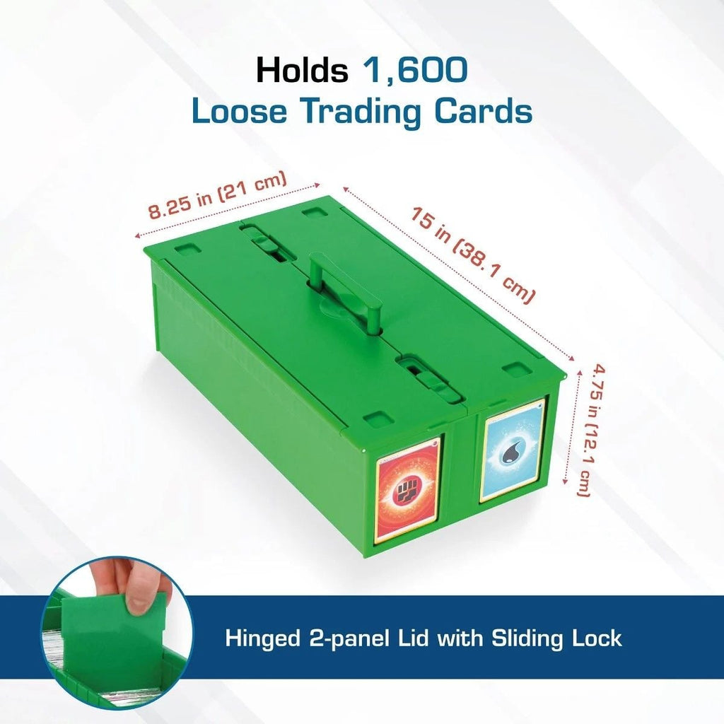 Official BCW 1600-count card storage bin, green; product image 4