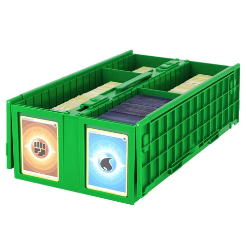 Official BCW 1600-count card storage bin, green; product image 1