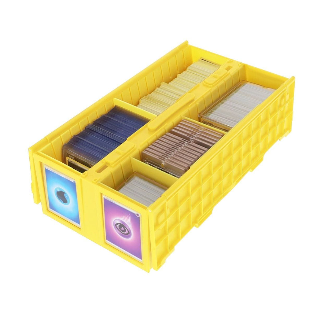 Official BCW 1600-count card storage bin, yellow; product image 1
