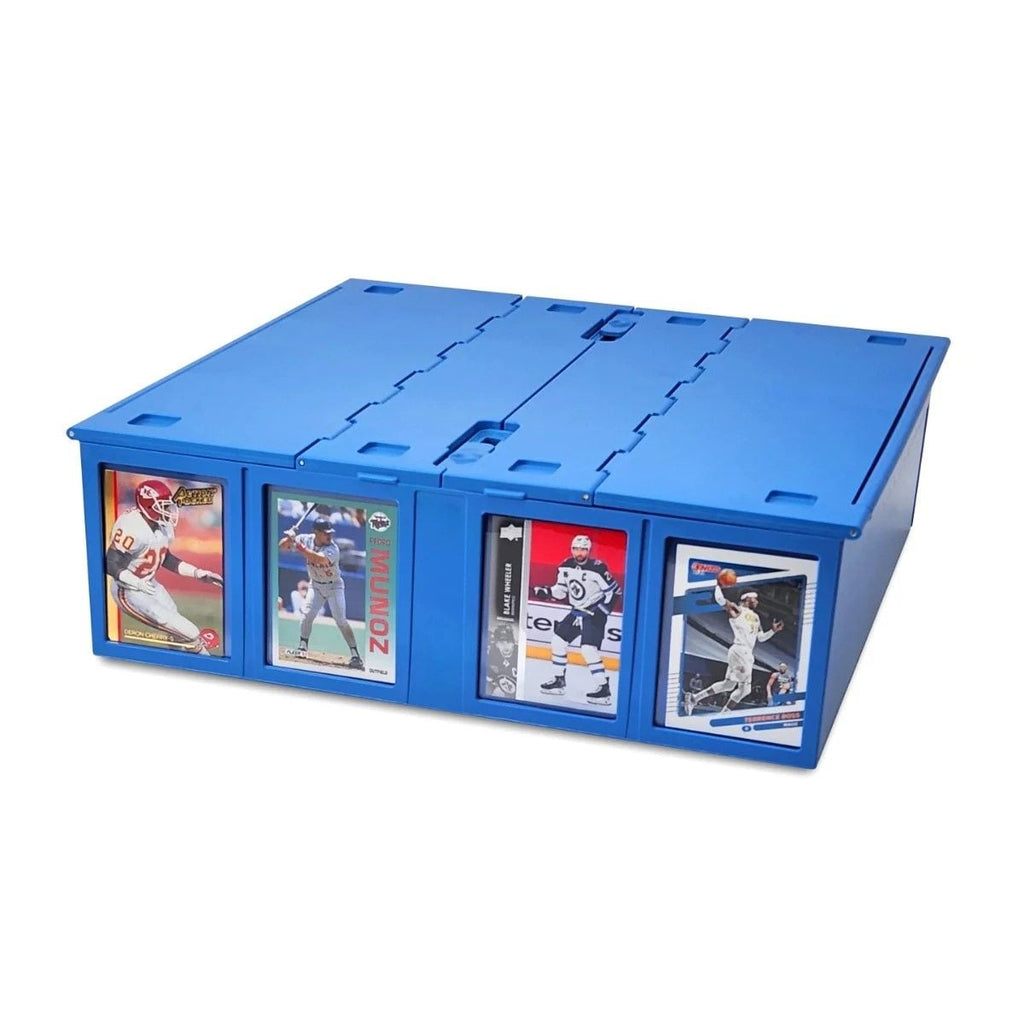 Official BCW 3200-count card storage bin, blue; product image 2