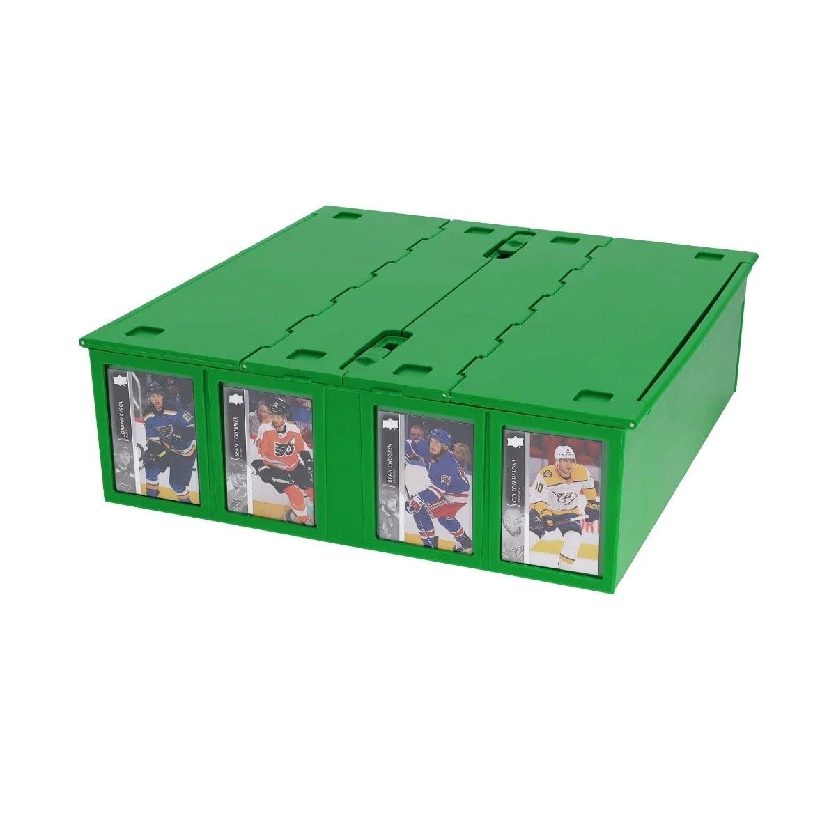 Official BCW 3200-count card storage bin, green; product image 2