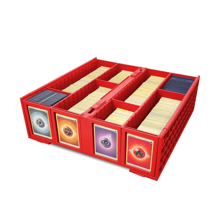 Official BCW 3200-count card storage bin, red; product image 1