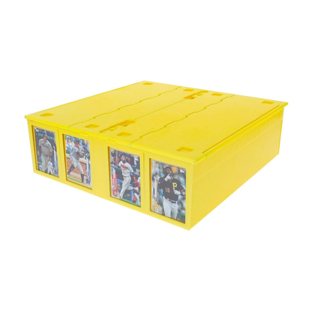 Official BCW 3200-count card storage bin, yellow; product image 2