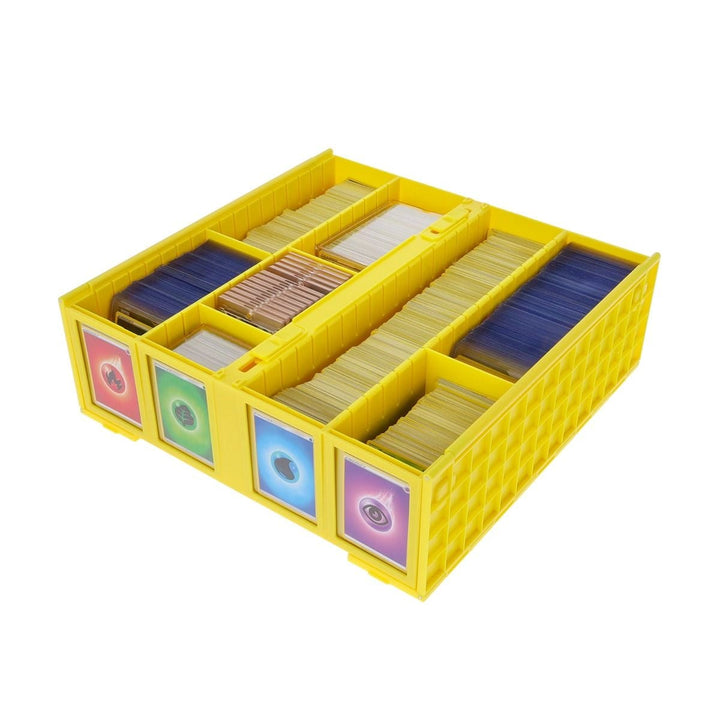 Official BCW 3200-count card storage bin, yellow; product image 1