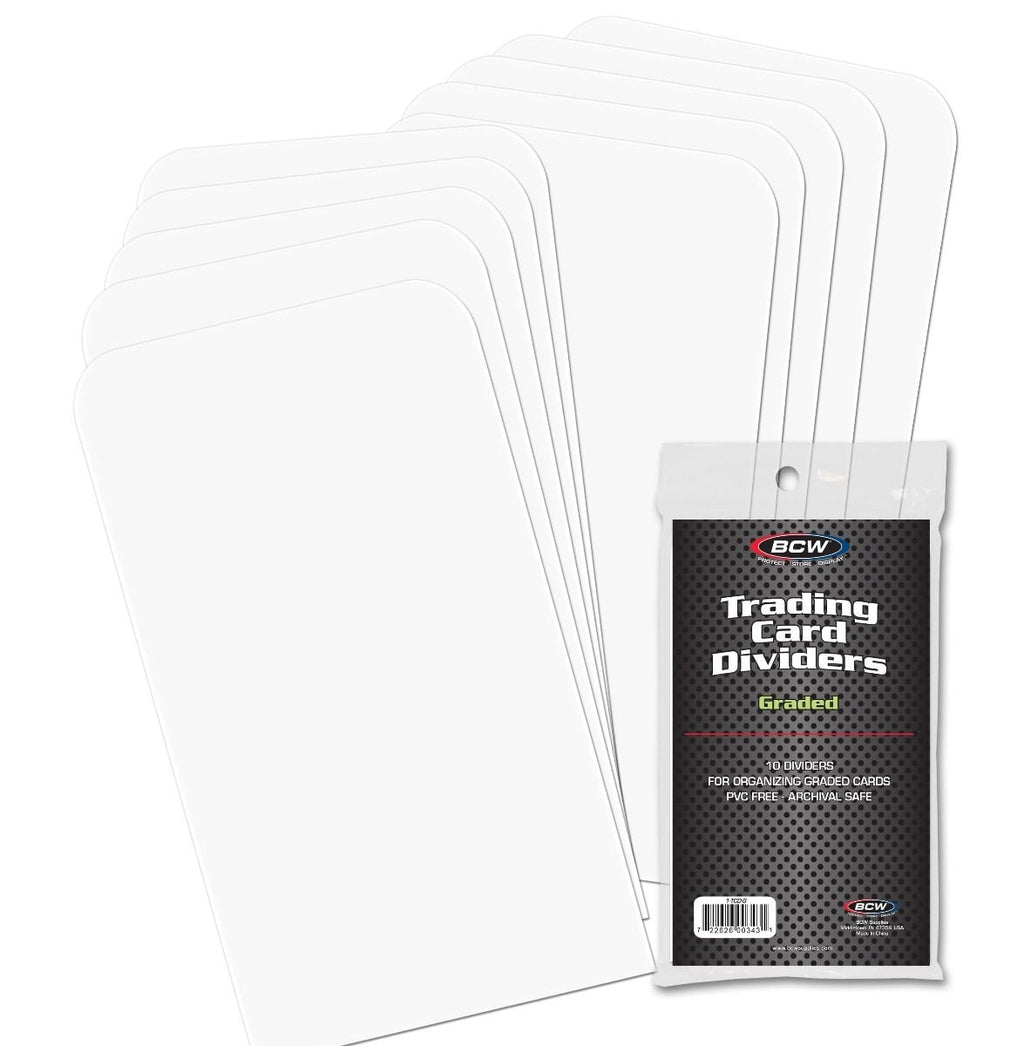 BCW Graded Trading Card Dividers — included in the Graded Card Storage Starter Kit