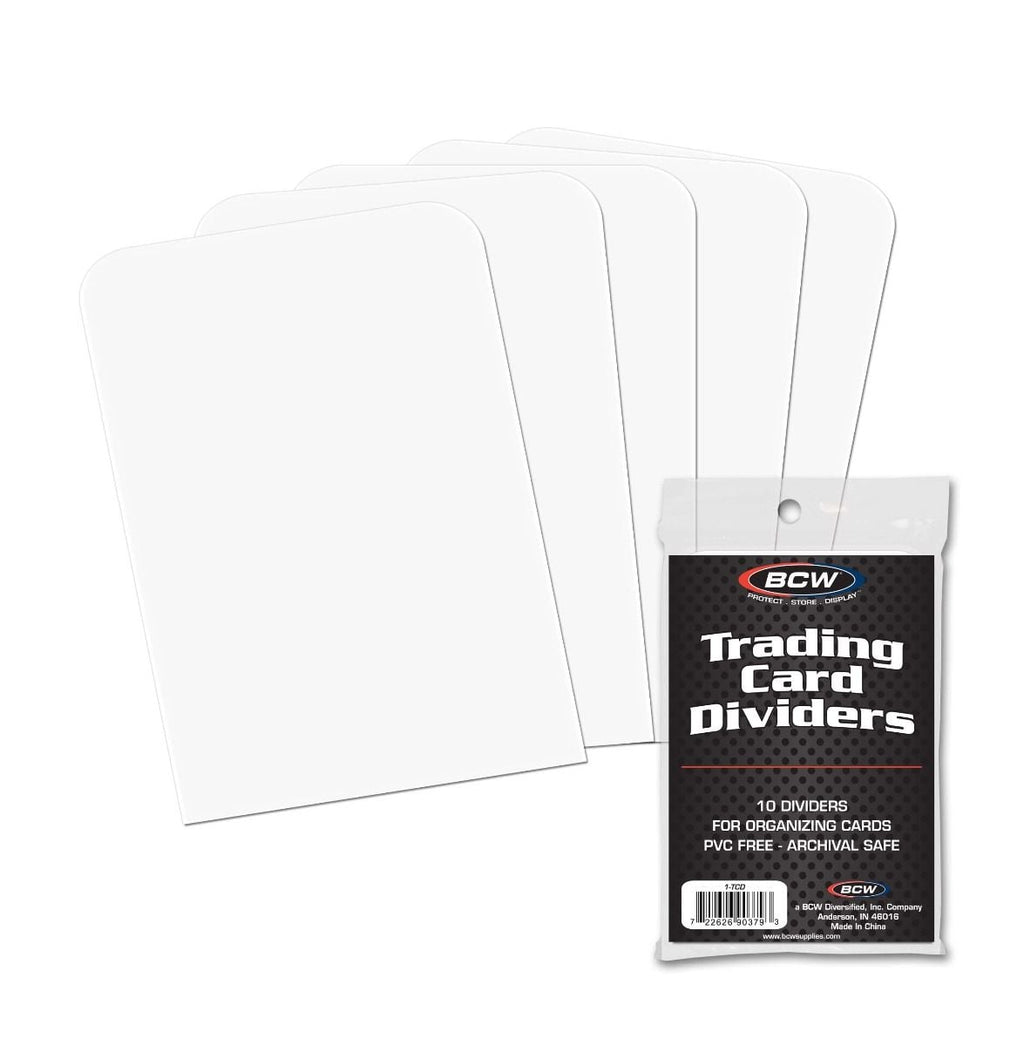BCW trading card dividers included in the Card Show Bench