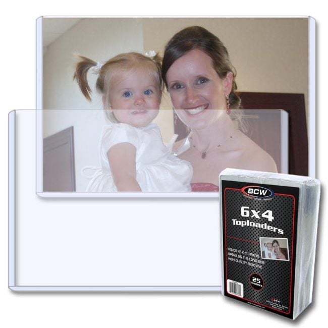 BCW 6x4 Topload Holders 25 Count for Photos and Postcards